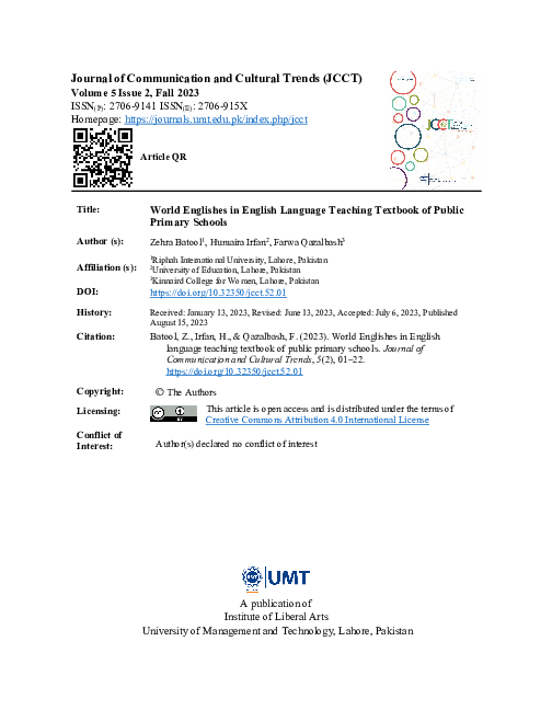 (PDF) World Englishes in English Language Teaching Textbook of Public ...