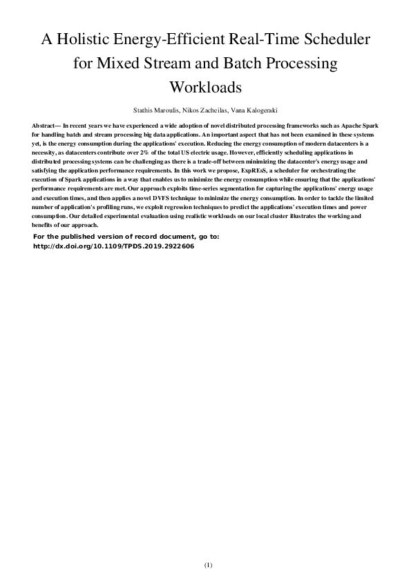 (PDF) A Holistic Energy-Efficient Real-Time Scheduler for Mixed Stream ...