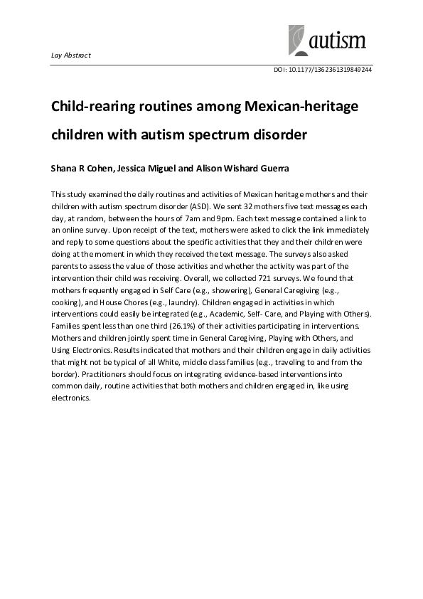 (PDF) AUT849244_Lay_Abstract – Supplemental material for Child-rearing ...