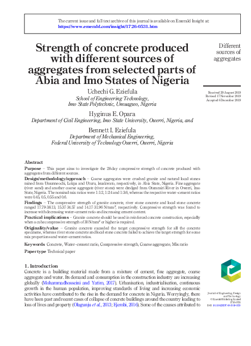 (PDF) Strength of concrete produced with different sources of ...