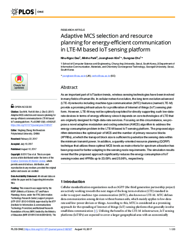 (PDF) Adaptive MCS selection and resource planning for energy-efficient ...