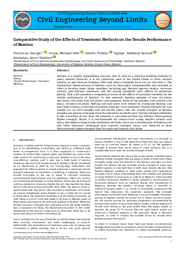 (PDF) Comparative Study of the Effects of Treatment Methods on the ...
