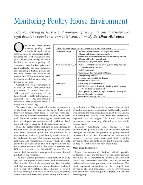 View of (PDF) Monitoring poultry environment