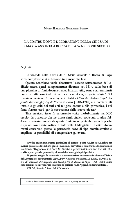 (PDF) La costruzione e decorazione della chiesa di S. Maria Assunta a ...
