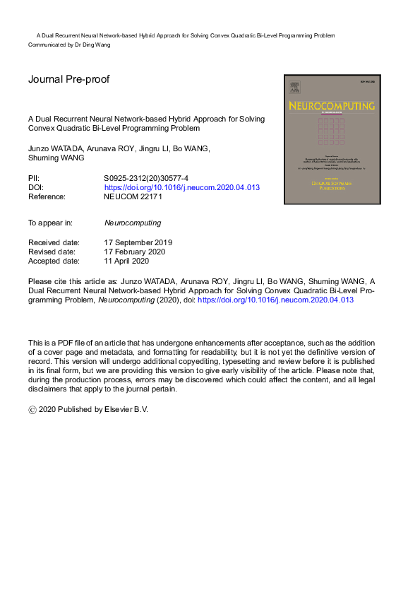 (PDF) A Dual Recurrent Neural Network-based Hybrid Approach for Solving ...