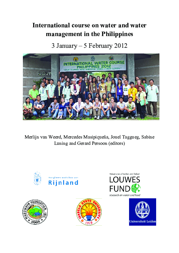 (PDF) International course on water and water management in the ...