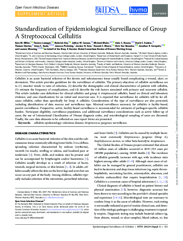 (PDF) Standardization of Epidemiological Surveillance of Group A ...