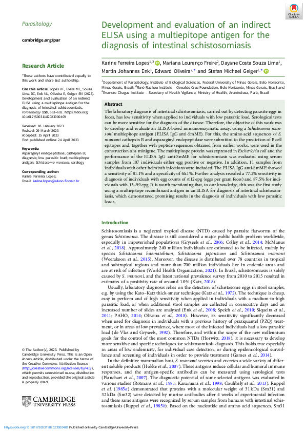 (PDF) Development and evaluation of an indirect ELISA using a ...