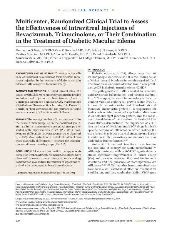 (PDF) Multicenter, Randomized Clinical Trial to Assess the ...