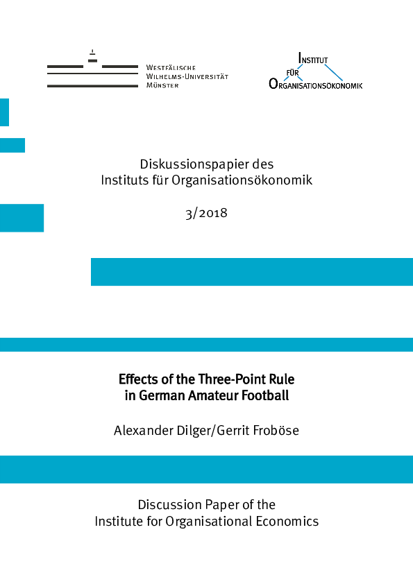 (PDF) Effects of the Three-Point Rule in German Amateur Football