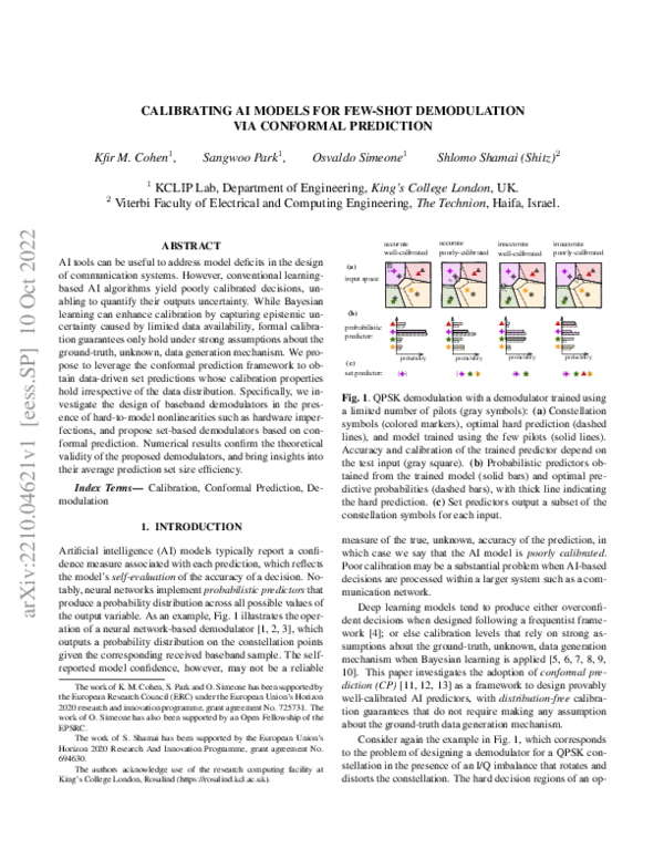 (PDF) CALIBRATING AI MODELS FOR FEW-SHOT DEMODULATION VIA CONFORMAL ...
