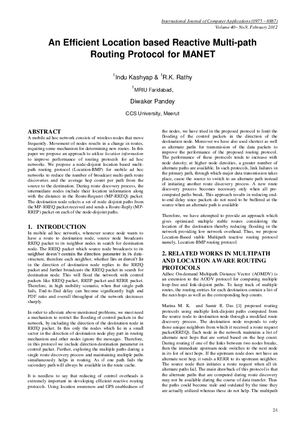 (PDF) An Efficient Location based Reactive Multi-Path Routing Protocol ...