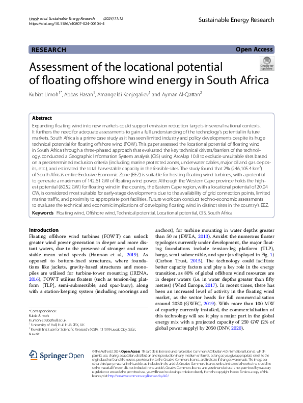 (PDF) Assessment of the locational potential of floating offshore wind ...