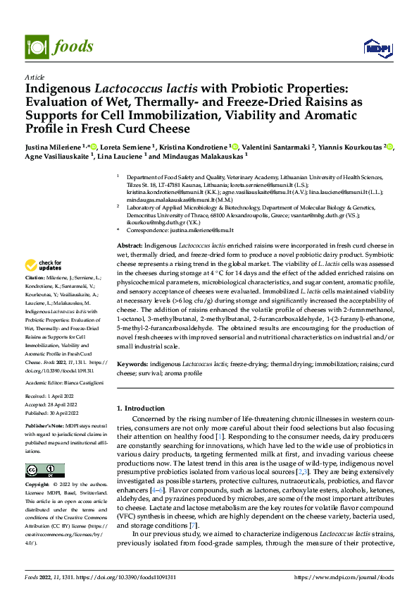 (PDF) Indigenous Lactococcus lactis with Probiotic Properties ...