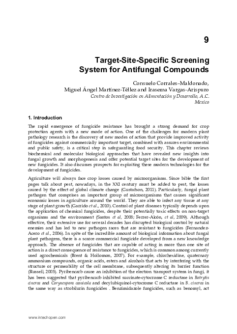 (PDF) Target-Site-Specific Screening System for Antifungal Compounds