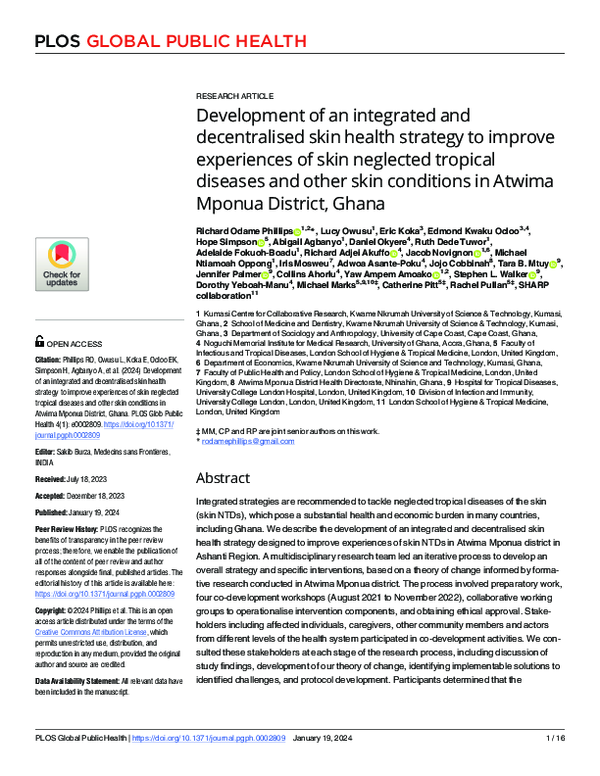 (PDF) Development of an integrated and decentralised skin health ...
