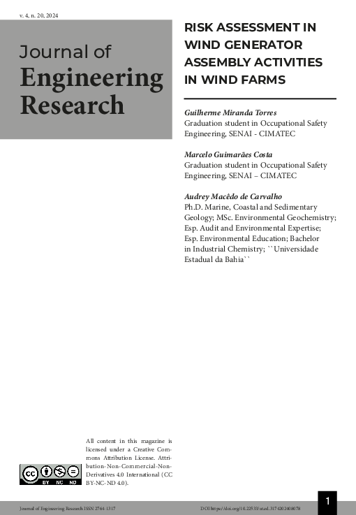 (PDF) RISK ASSESSMENT IN WIND GENERATOR ASSEMBLY ACTIVITIES IN WIND ...