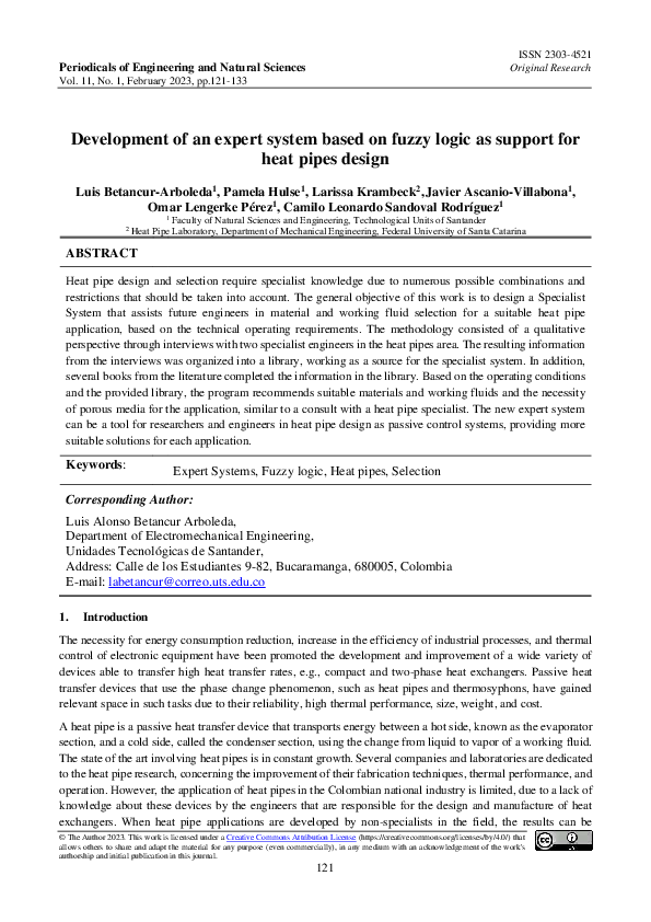 (PDF) Development of an expert system based on fuzzy logic as support ...