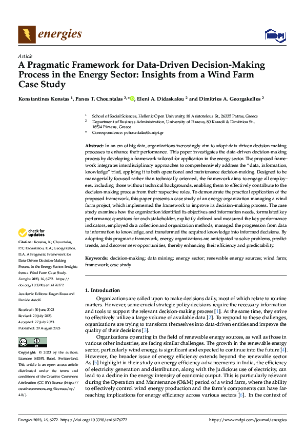 (PDF) A Pragmatic Framework for Data-Driven Decision-Making Process in ...