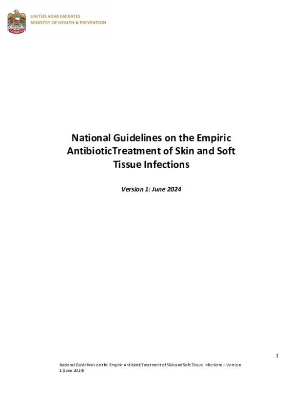 (PDF) UAE National Guideline on empiric treatment of skin and soft ...