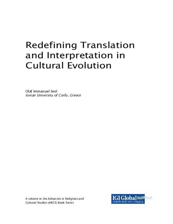 (PDF) Cultural Evolution and Cultural Translation: A Case of Malaysian ...