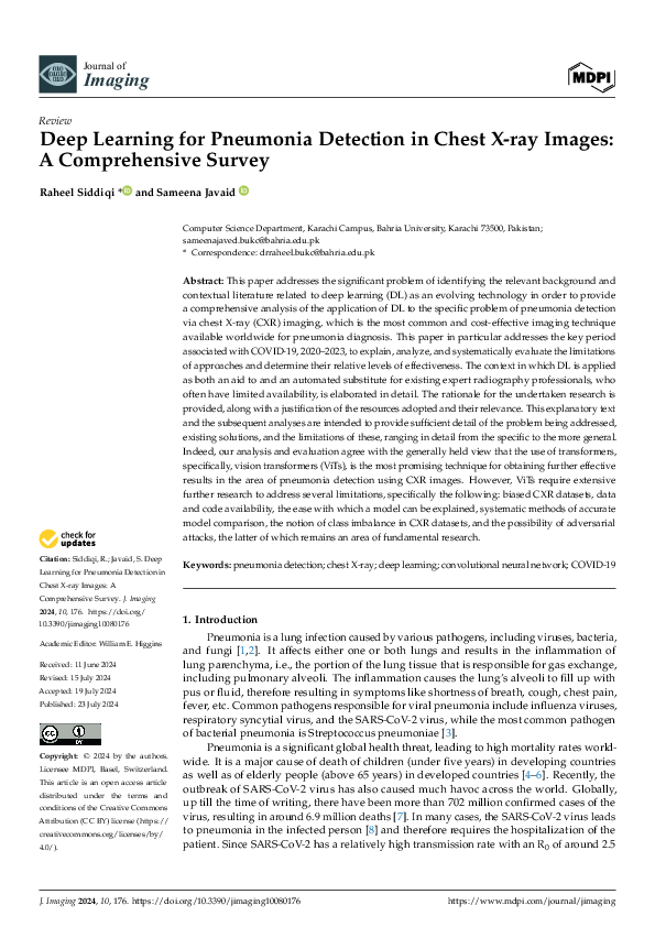 (PDF) Deep Learning for Pneumonia Detection in Chest X-ray Images: A ...