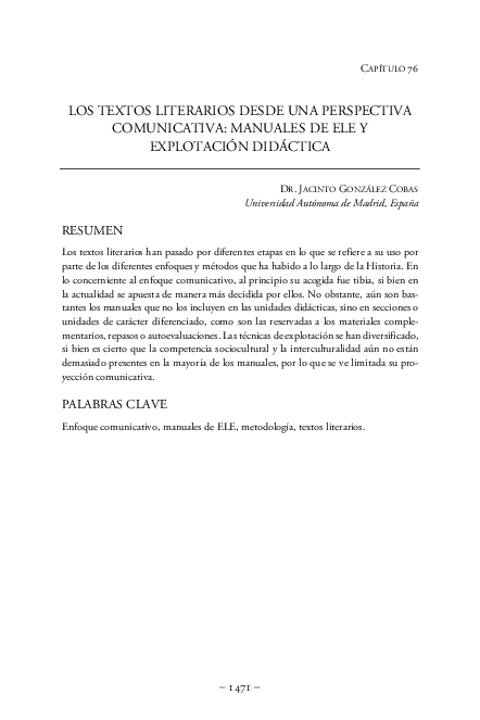 (PDF) Los textos literarios desde una perspectiva comunicativa ...