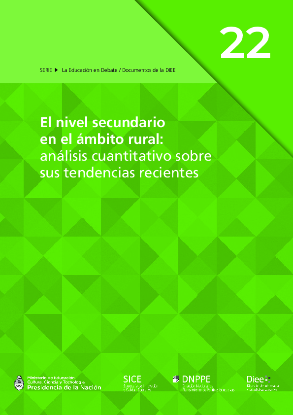(PDF) El nivel secundario en el ámbito rural: análisis cuantitativo ...