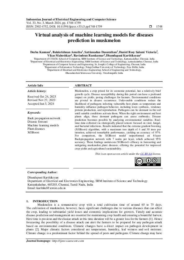 (PDF) Virtual analysis of machine learning models for diseases ...