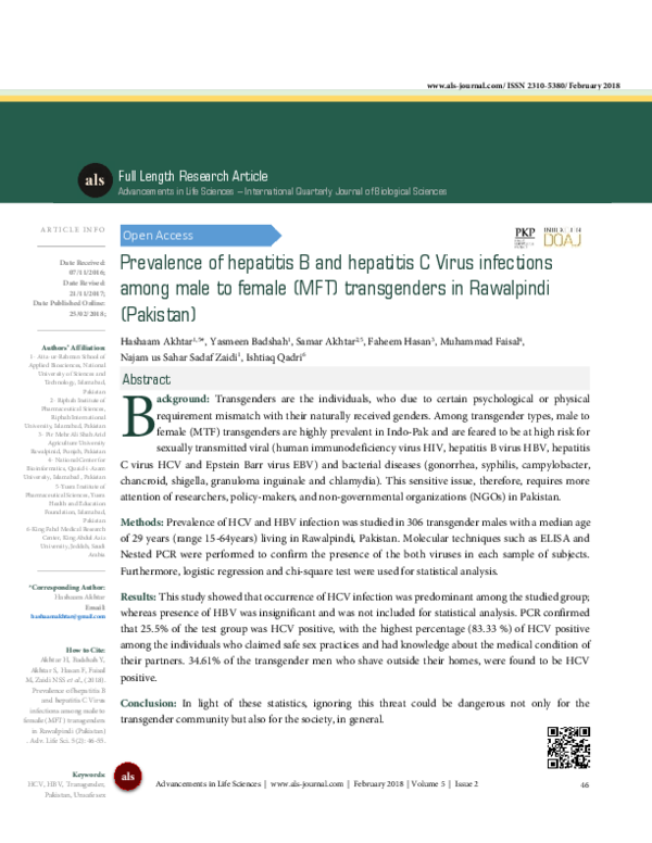 (PDF) Prevalence of hepatitis B and hepatitis C Virus infections among ...