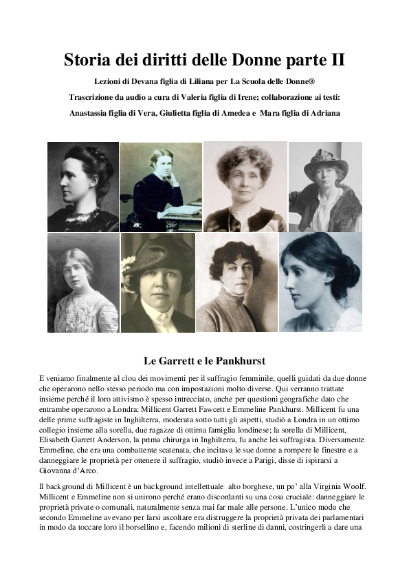 (PDF) Storia dei diritti delle Donne parte II