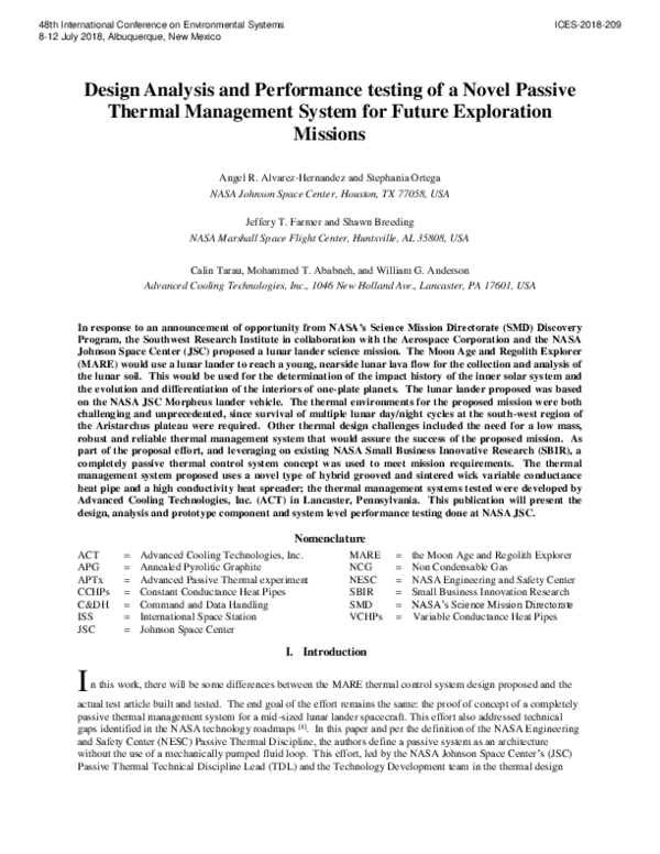 (PDF) Design Analysis and Performance testing of a Novel Passive ...
