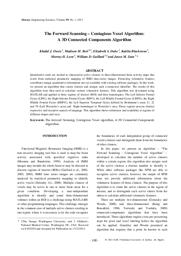(PDF) The Forward Scanning – Contagious Voxel Algorithm: A 3D Connected ...