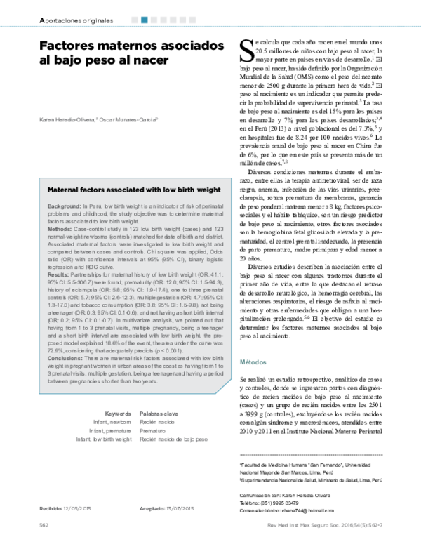 (PDF) Maternal factors associated with low birth weight in public ...