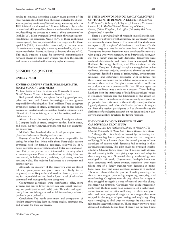 (PDF) In Their Own Words: How Family Caregivers of People with Dementia ...
