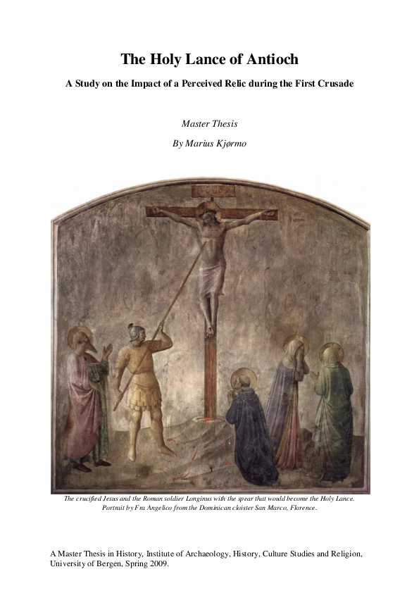 (PDF) The Holy Lance of Antioch A Study on the Impact of a Perceived ...