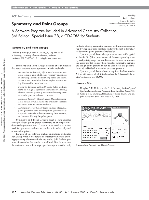 (PDF) Symmetry and point groups