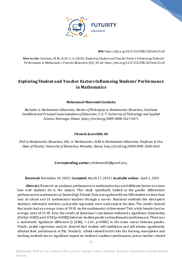 (PDF) Exploring Student and Teacher Factors Influencing Students ...