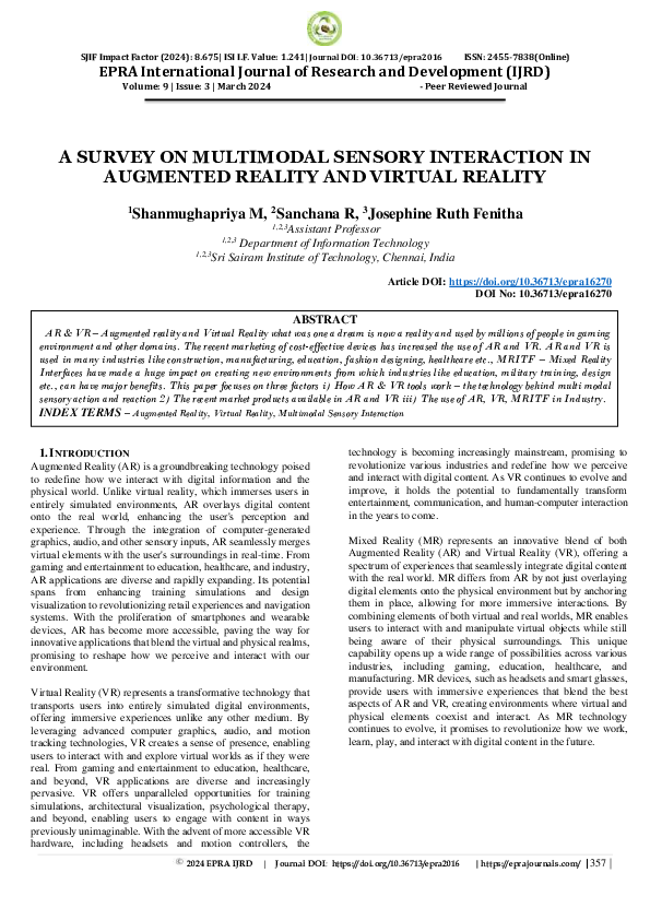 (PDF) A Survey on Multimodal Sensory Interaction in Augmented Reality ...