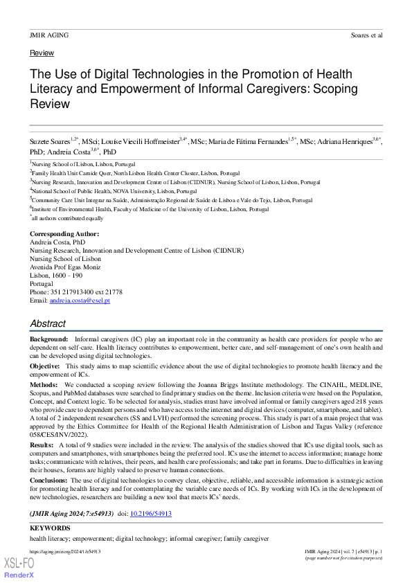 (PDF) The Use of Digital Technologies in the Promotion of Health ...