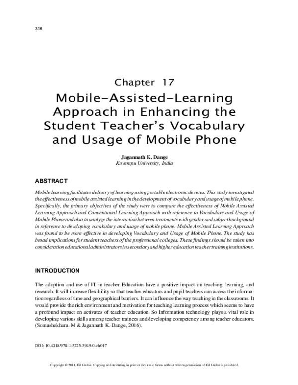 (PDF) Mobile-Assisted-Learning Approach in Enhancing the Student ...
