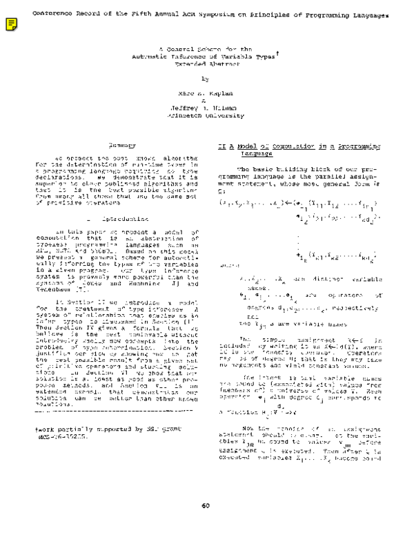 (PDF) A general scheme for the automatic inference of variable types