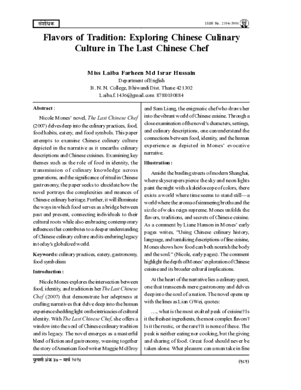 (PDF) Flavors of Tradition Exploring Chinese Culinary Culture in The