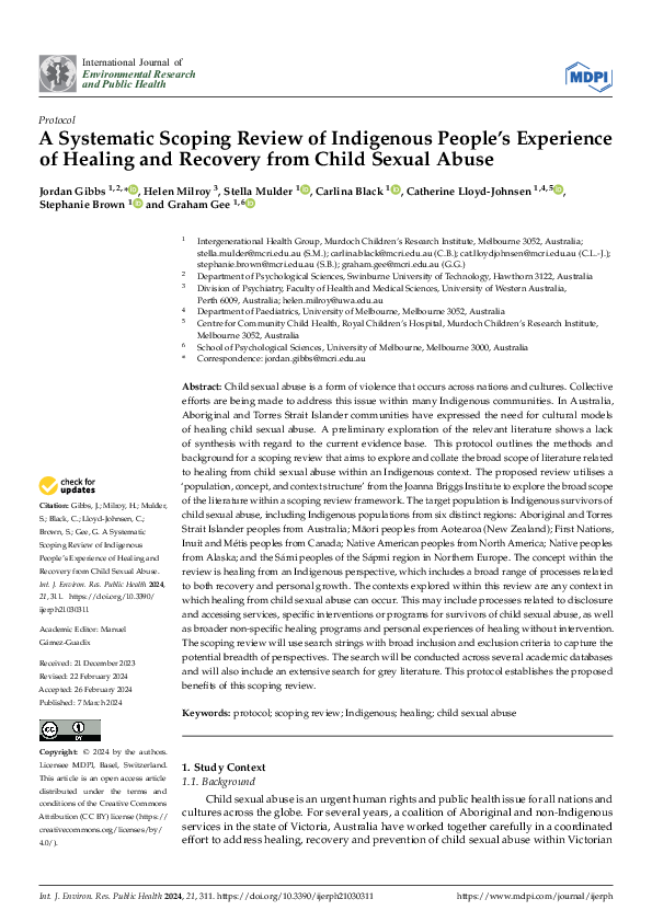 (PDF) A Systematic Scoping Review of Indigenous People’s Experience of ...