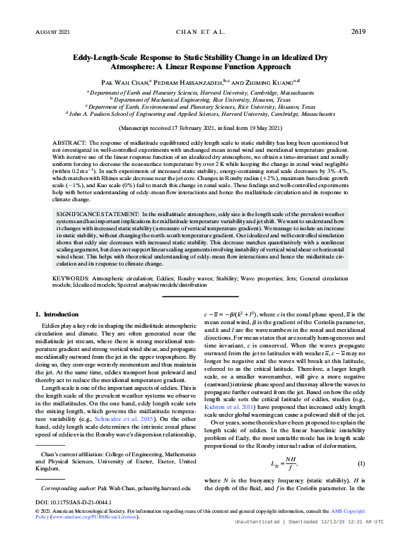 (PDF) Eddy Length Scale Response to Static Stability Change in an ...