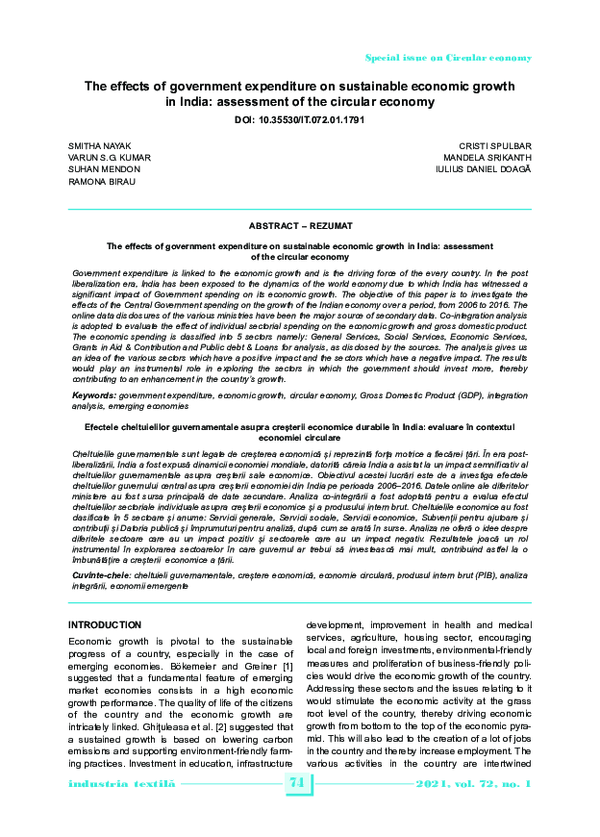 (PDF) The effects of government expenditure on sustainable economic ...
