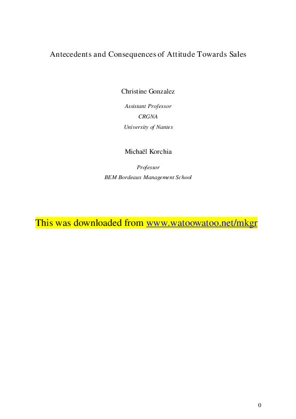 (PDF) Antecedents and Consequences of Attitude Toward the Ad: A Meta ...