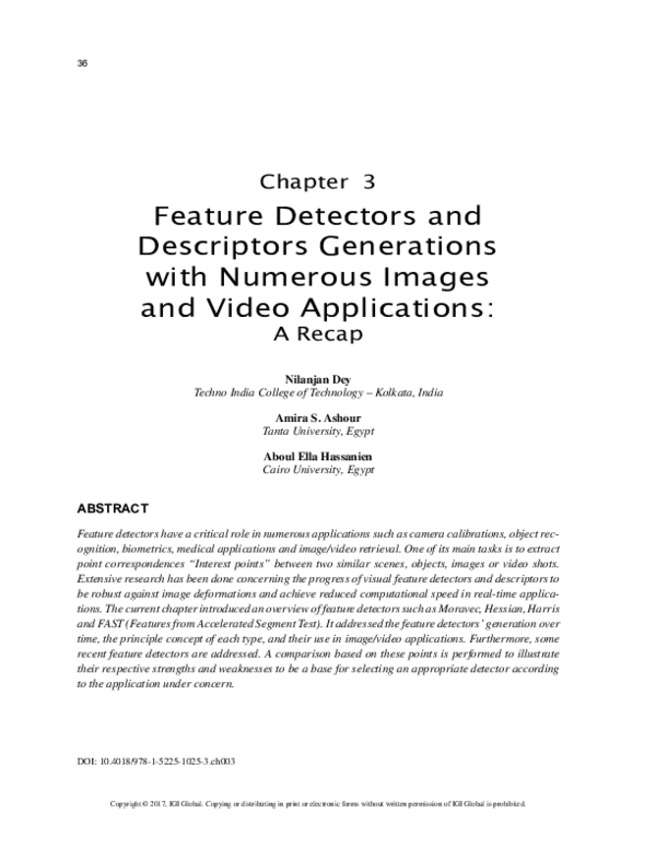 (PDF) Feature Detectors and Descriptors Generations With Numerous ...