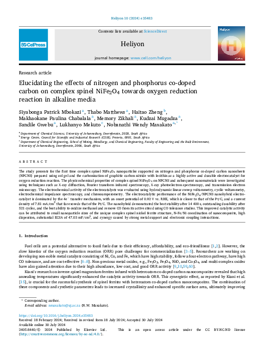 (PDF) Elucidating the effects of nitrogen and phosphorus co-doped ...