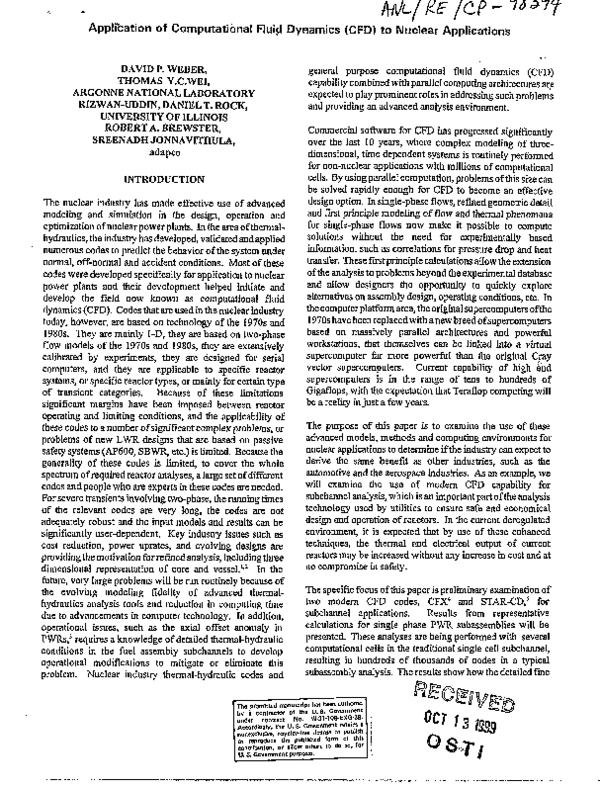 (PDF) Application of Computational Fluid Dynamics (CFD) Simulations to ...